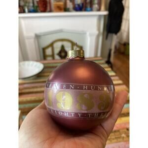 Hallmark Keepsake Christmas Glass Ball 1983 Ornament Vintage Box